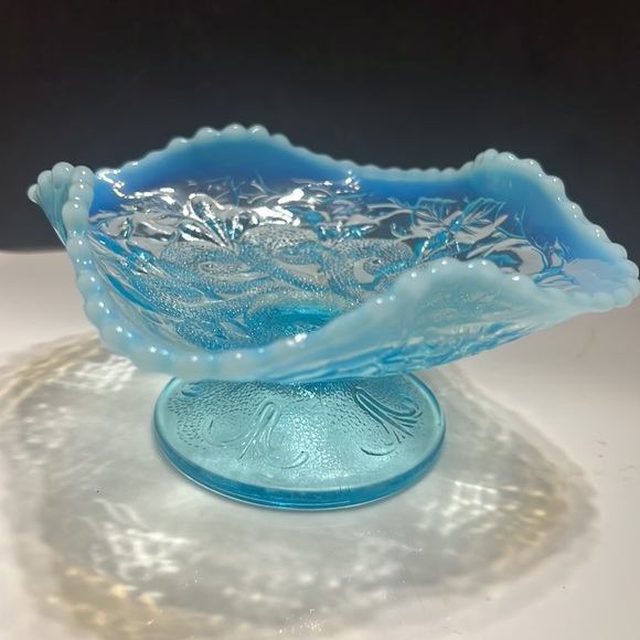 Antique Dugan Three Pattern Opalescent Dish - Picture 2 of 12